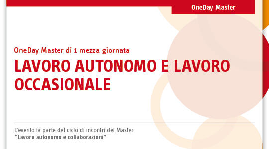 Lavoro autonomo e lavoro occasionale