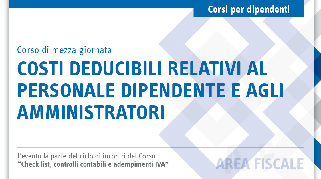 Immagine Costi deducibili relativi al personale dipendente e agli amministratori | Euroconference
