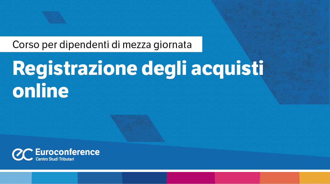 Immagine Registrazione degli acquisti online | Euroconference