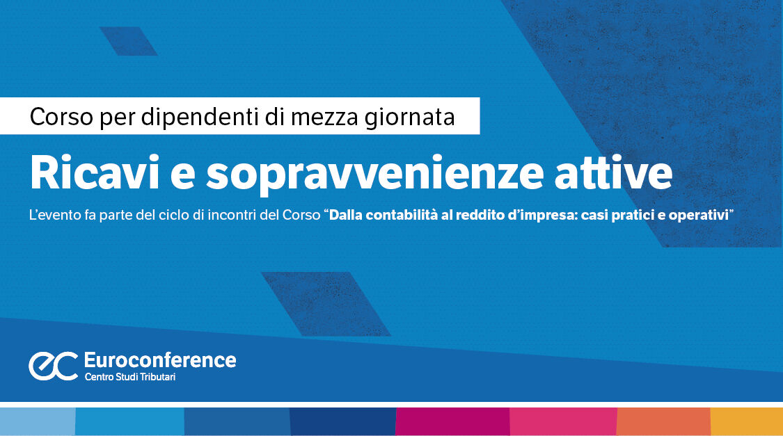 Immagine Ricavi e sopravvenieze attive | Euroconference