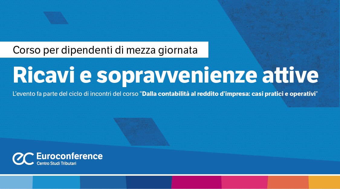 Immagine Ricavi e sopravvenieze attive | Euroconference
