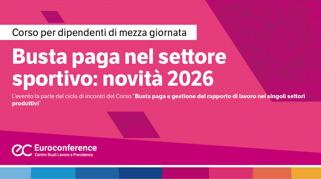 Immagine Busta paga nel settore sportivo | Euroconference