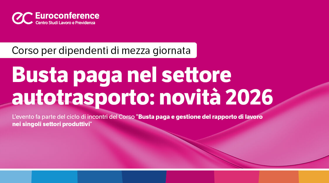 Immagine Corso online: busta paga settore autotrasporto | Euroconference