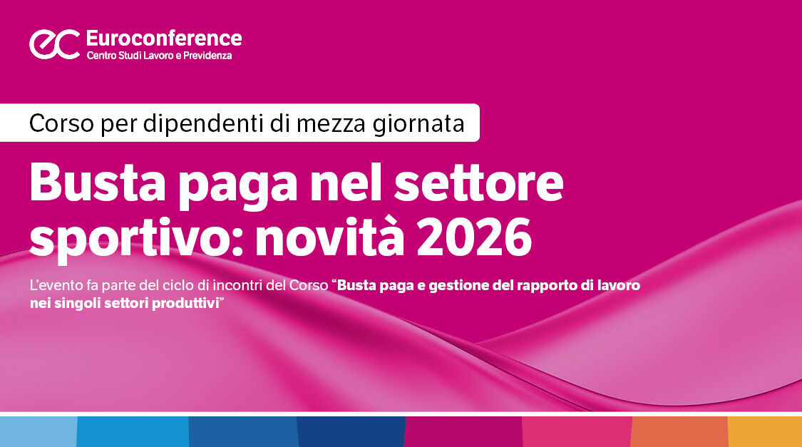 Immagine Busta paga nel settore sportivo | Euroconference